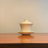 White Porcelain Gaiwan for Gong Fu Tea - De Hua Jade Porcelain 180ml